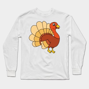 Cute Happy Turkey Farm animal Long Sleeve T-Shirt
